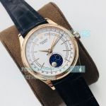 DR Factory Swiss Replica Rolex Cellini Rose Gold Watch White Moonphase Dial 